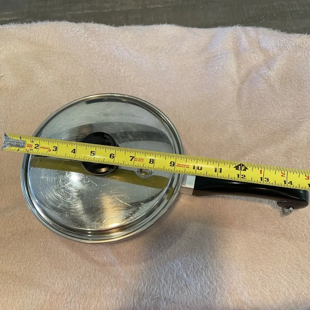 Saladmaster Stainless Steel 18-8 Tri-Clad 8.25 Inch Skillet with Vapo-Seal Lid